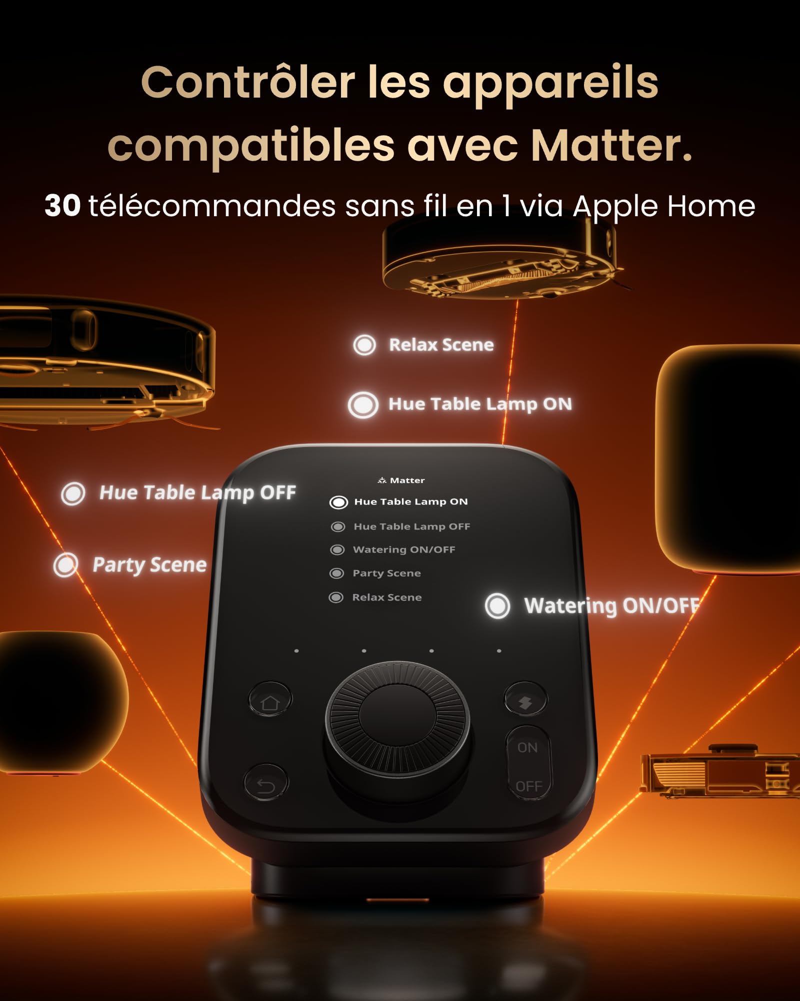 SwitchBot Hub 3, Hub Domotique Maison WiFi avec Support Matter, Télécommande IR/Bluetooth, Capteur Température Humidité, Compatible Alexa, Google Home, Apple HomeKit, Home Assistant, IFTTT