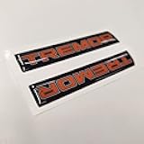 411 Decals Tremor 3D Aftermarket Replacement Fender Decals for 2023 and 2024 Ford F250 or F350 Domed Decal 2pcs / Sticker Resin Set/Dark Orange