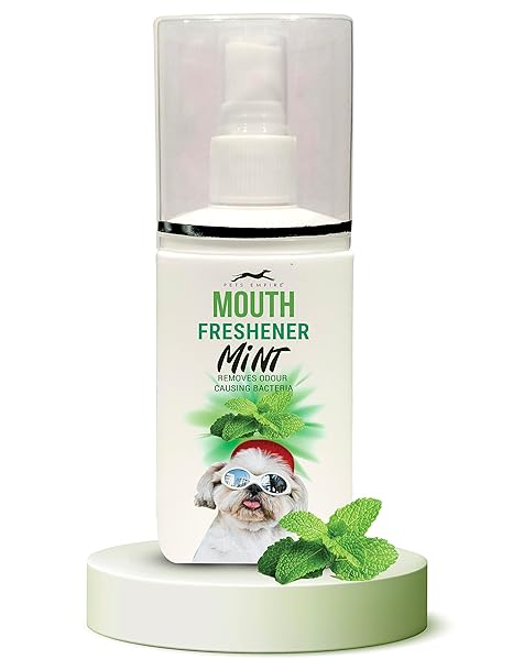 Pets Empire Oral Spray Mouth Freshener for Dogs & Cats for Fight Against Bad Breath, Plaque, Tartar & Gum Disease Without Brushing (Mint)