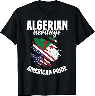 Algeria Flag Outfit American Flags US Uniform Algerian T-Shirt