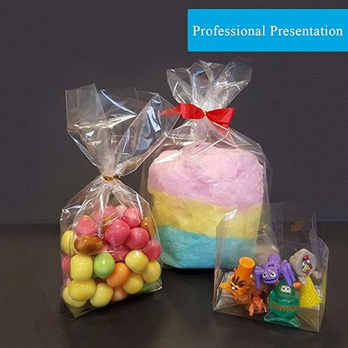 Miniatura 10 de JOYIT Rollo de celofán transparente de 50 pies de largo x 35 pulgadas de ancho, rollo de celofán de 3 mil de grosor, bolsas transparentes para