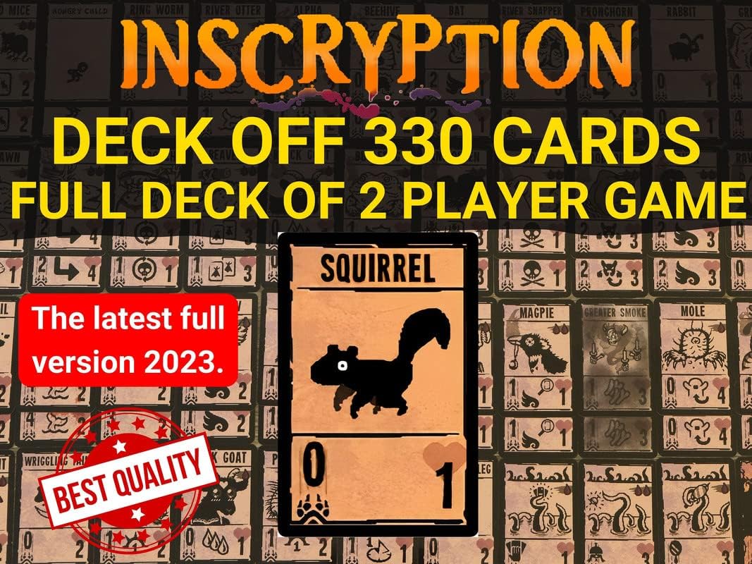 Inscryption Card Game with 330 Laminated Cards with Game