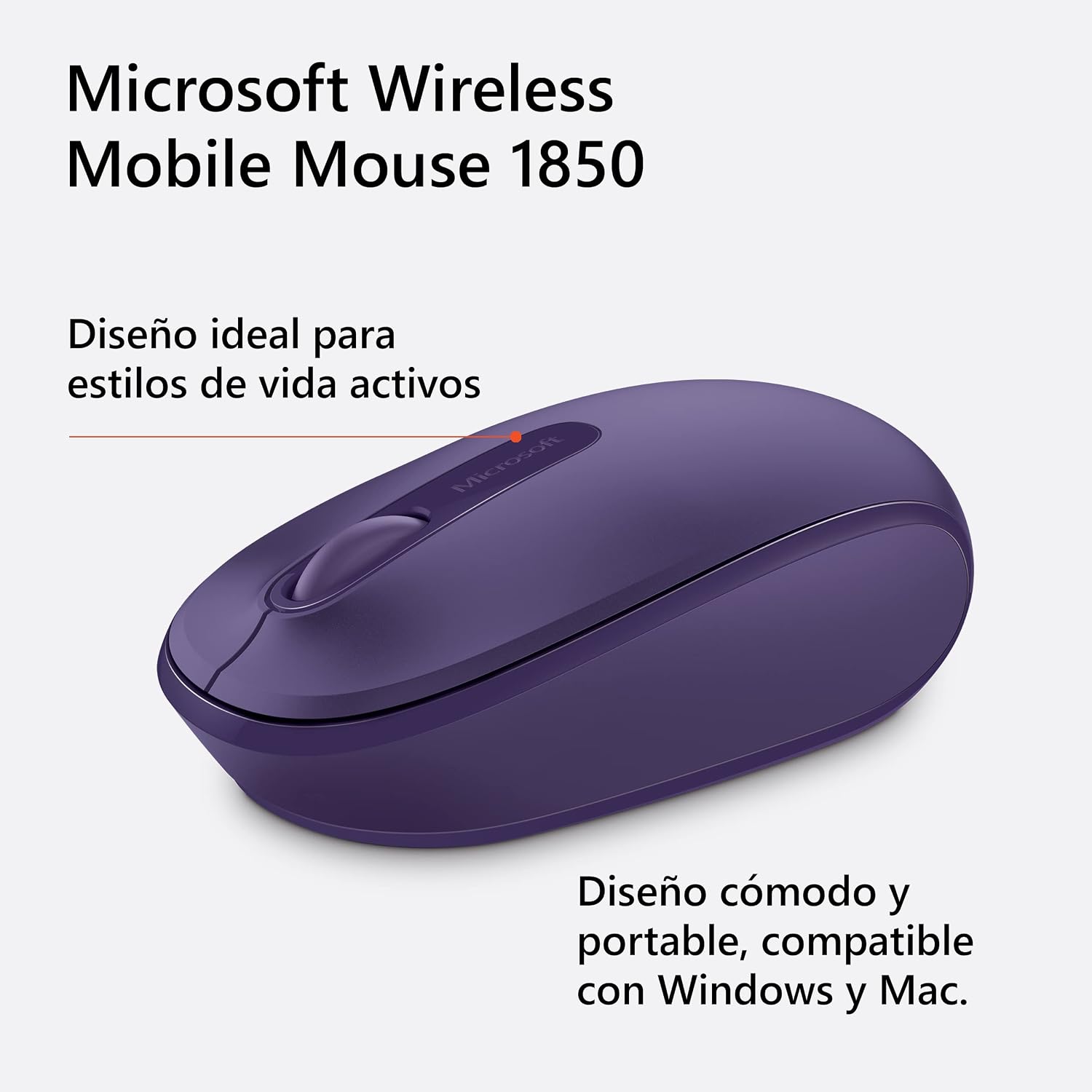 Microsoft Wireless Mobile Mouse - Purple