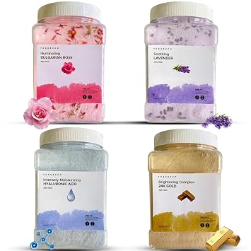 Jelly Face Mask for Facials, Professional Hydrojelly Face Masks Pack of 4