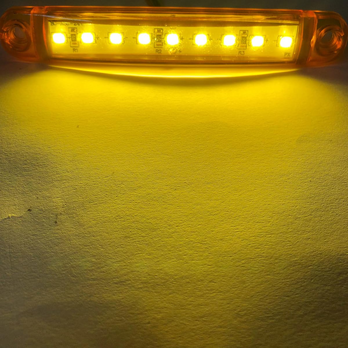 10pcs Luce di Posizione Laterale gialli - Luci di posizione laterali impermeabili a 9 LED 12-24 V per rimorchio, camion, barca, camper, furgone - Luci di ingombro posteriori anteriori/posteriori