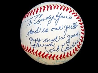 Topps Bob Uecker Merle Harmon Rich Garcia Signed Auto Vintage Baseball Jsa