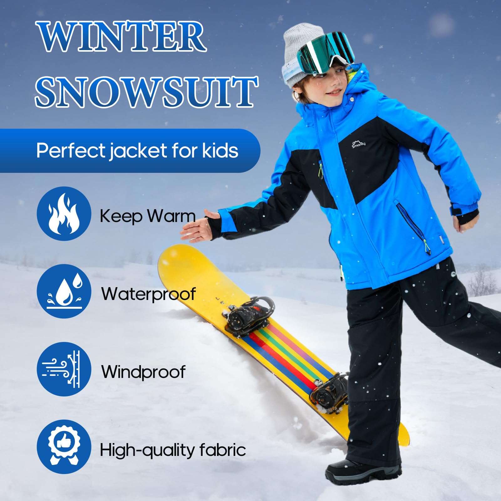 SMONTY Traje de nieve para niño y niña