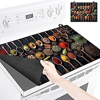 Vista 9 de Cubierta para estufa eléctrica de 28 x 20 pulgadas, protector superior de estufa de goma suave y duradero, protector superior de estufa fácil