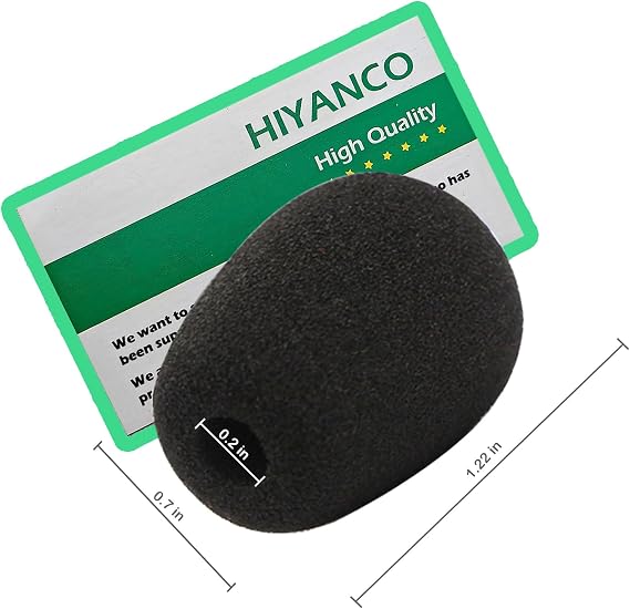 12 Pack Headset Microphone Windscreen Foam Cover Soft Comfortable and High-density Lapel Mic Covers Pop Filter Replacement Windshield for Headset Microphone