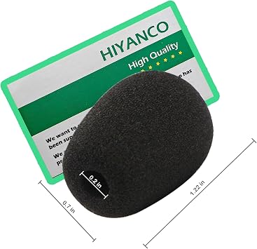 12 Pack Headset Microphone Windscreen Foam Cover Soft Comfortable and High-density Lapel Mic Covers Pop Filter Replacement Windshield for Headset Microphone