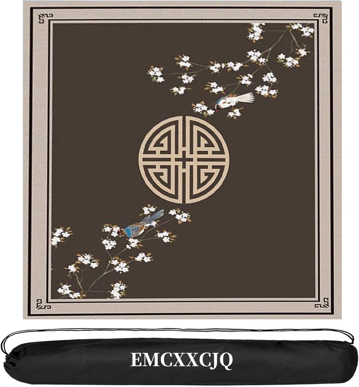 Mahjong Table Mat Home Playing Poker Tablecloth Thickened Soundproof Square Tablecloth Automatic Mahjong Table(Coffee,85cm/33.4in)