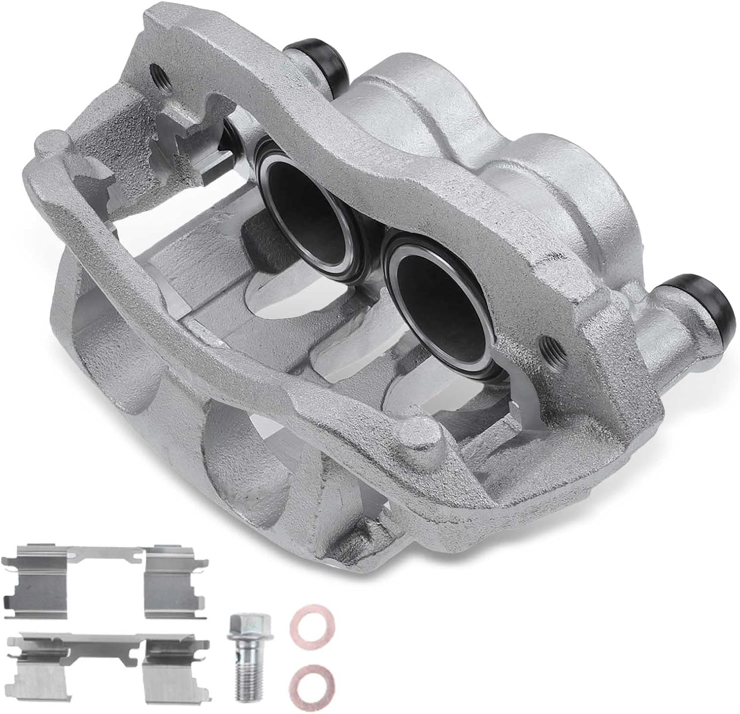 A-Premium Disc Brake Caliper Assembly with Bracket Compatible with Select Dodge, Freightliner and Mercedes-Benz Models - Sprinter 3500 2007-2018 - Front Left Driver Side