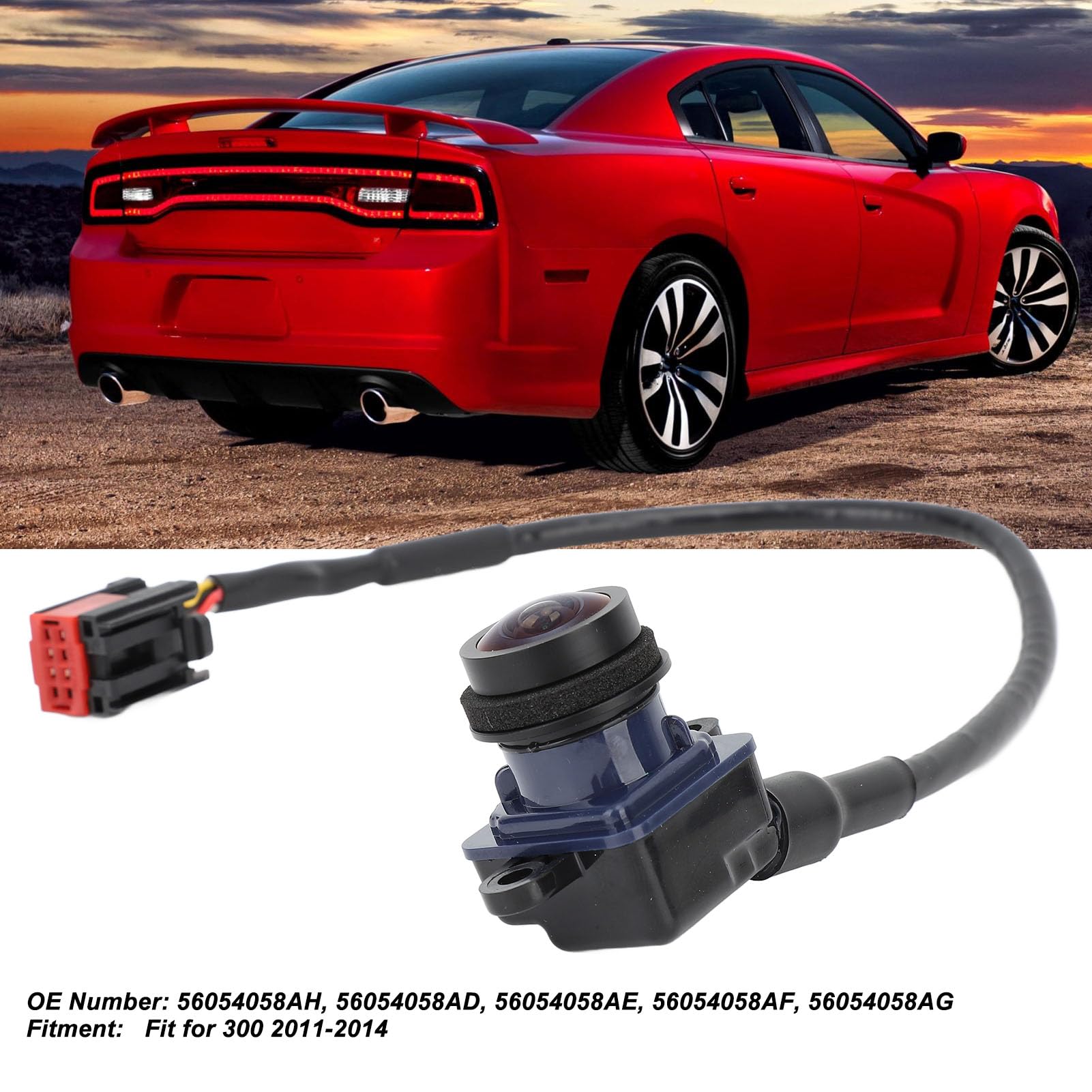 Telecamera per Retromarcia per Auto, Telecamera per Retromarcia 56054058AH per Impermeabile con Immagine HD per 300 Dal 2011 Al 2014