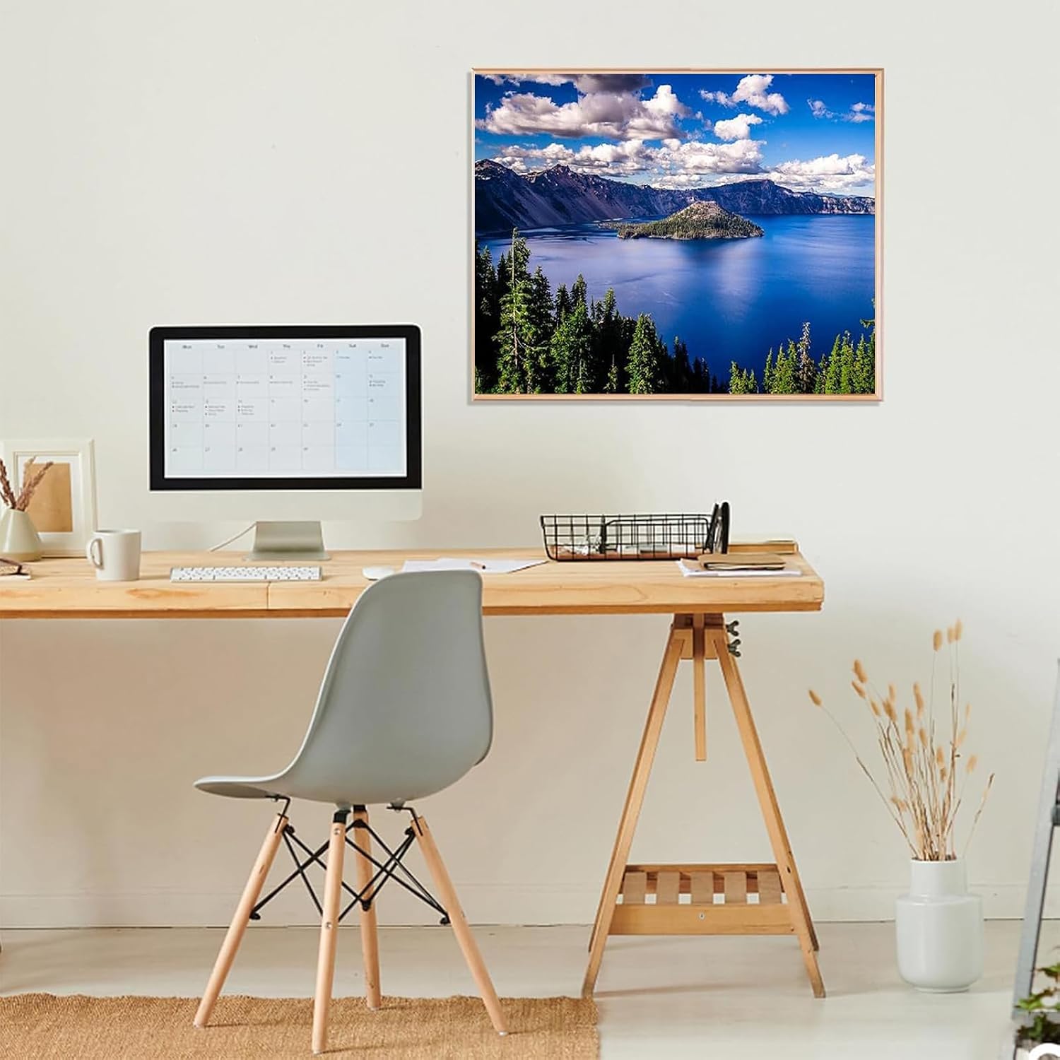 QACEYID Crater Lake in Oregon Painting by Numbers DIY Canvas Oil Painting Kit Digital Painting 16x20 Inch image 3