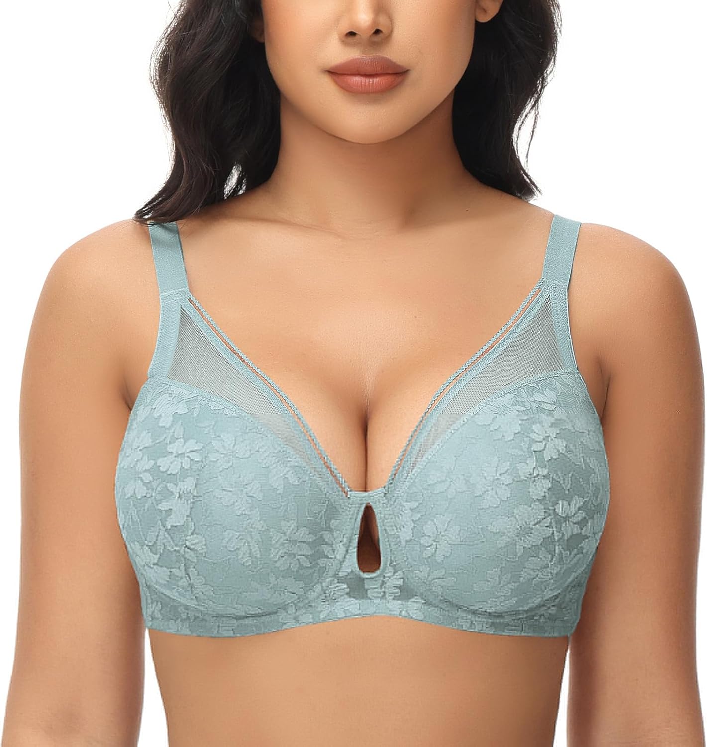 FallSweet Lace Push Up Bras for Women Underwire Padded Add one Cup Bra in Lace Sexy Brassiere
