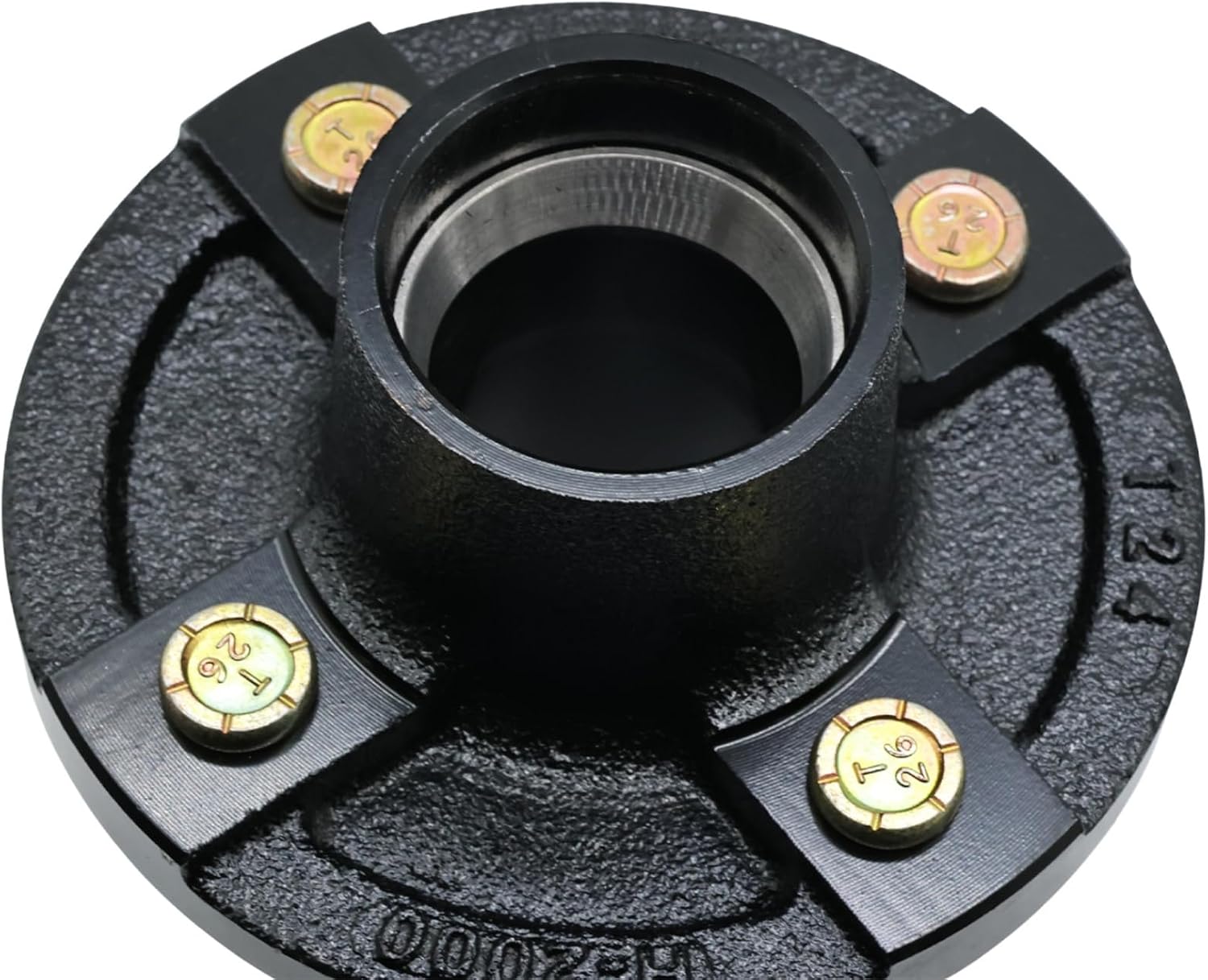 Nakkaa 4 Lug Trailer Hub Kit 4 Bolt 4 Compatible with 2000 LBS Axle 1" Trailer Axle 4x4 Trailer Idler Hub Kit with L44643 Bearing Kit