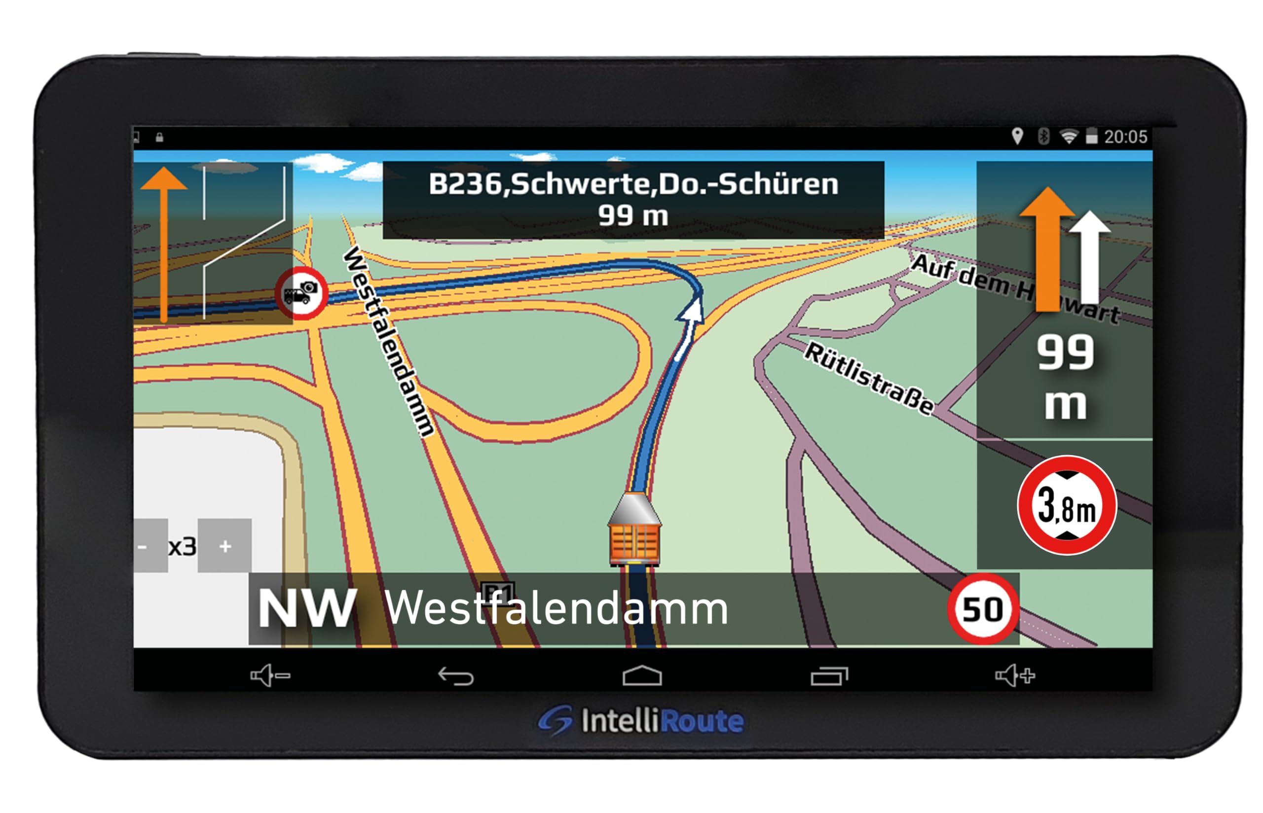 CARGUARD IntelliRoute TR8040 PRO LKW- Navigationssystem mit aktiver Magnethalterung, WLAN-Updates, Rückfahrkamera-IN, LKW-Parkplätzen, Livestauwarner