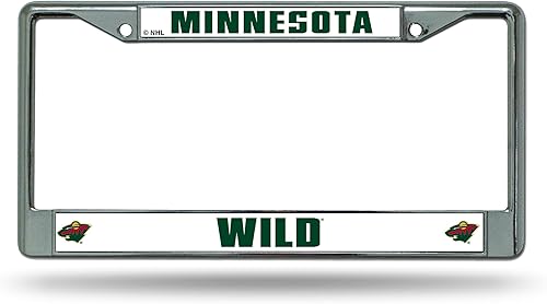 NHL marco cromado para placa, talla única