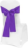 Vista 3 de Obstal - Bandas satinadas con moños para sillas de recepción de bodas