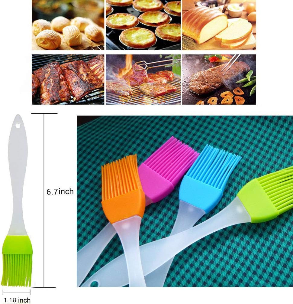 4 Pcs Silicone Basting and Pastry Brush