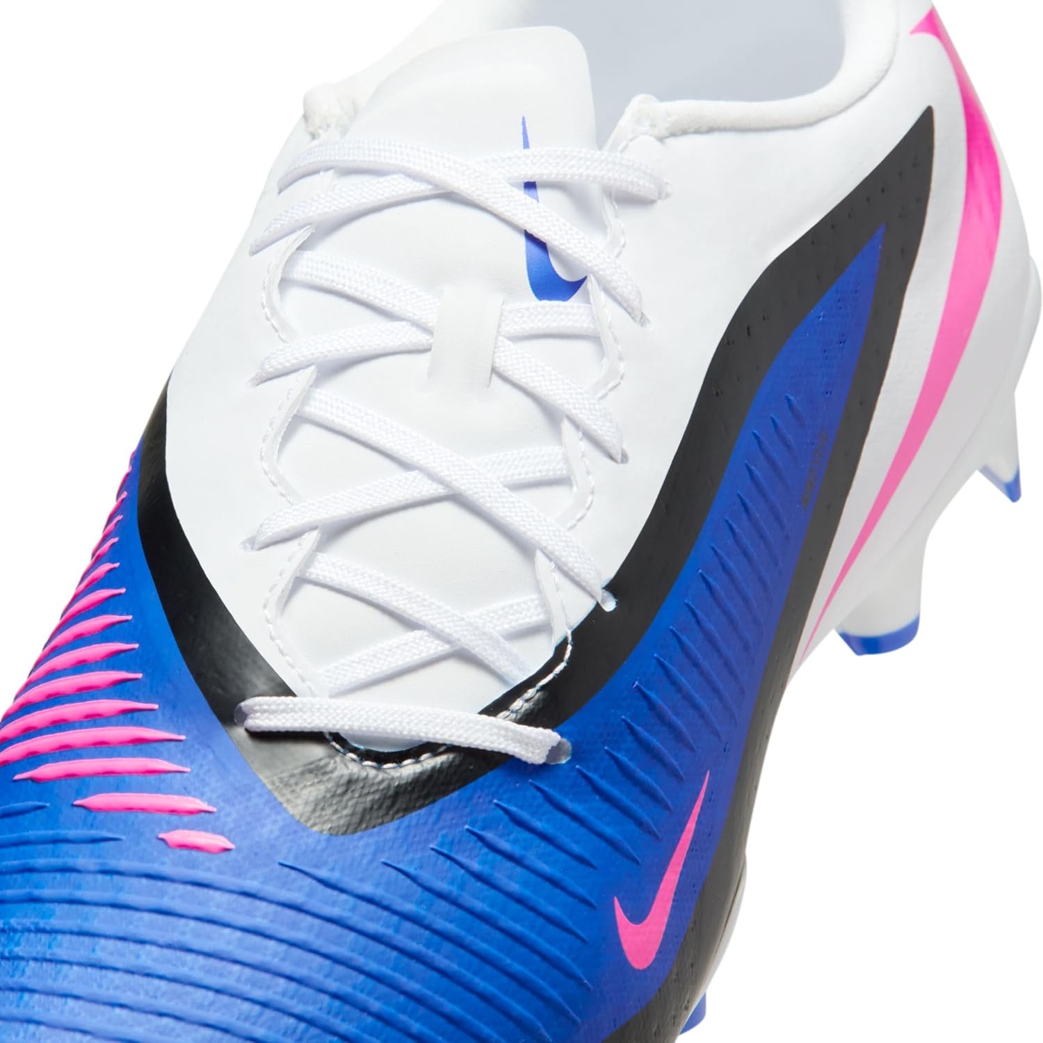 Nike Phantom 6 Low Academy Multi-Ground Soccer Cleats (Racer Blue/White/Pink Blast)