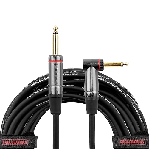By Gator Cases Headliner Series Premium 3 pies recto a ángulo recto cable para instrumentos de guitarra (GCWH-INS-03RA)