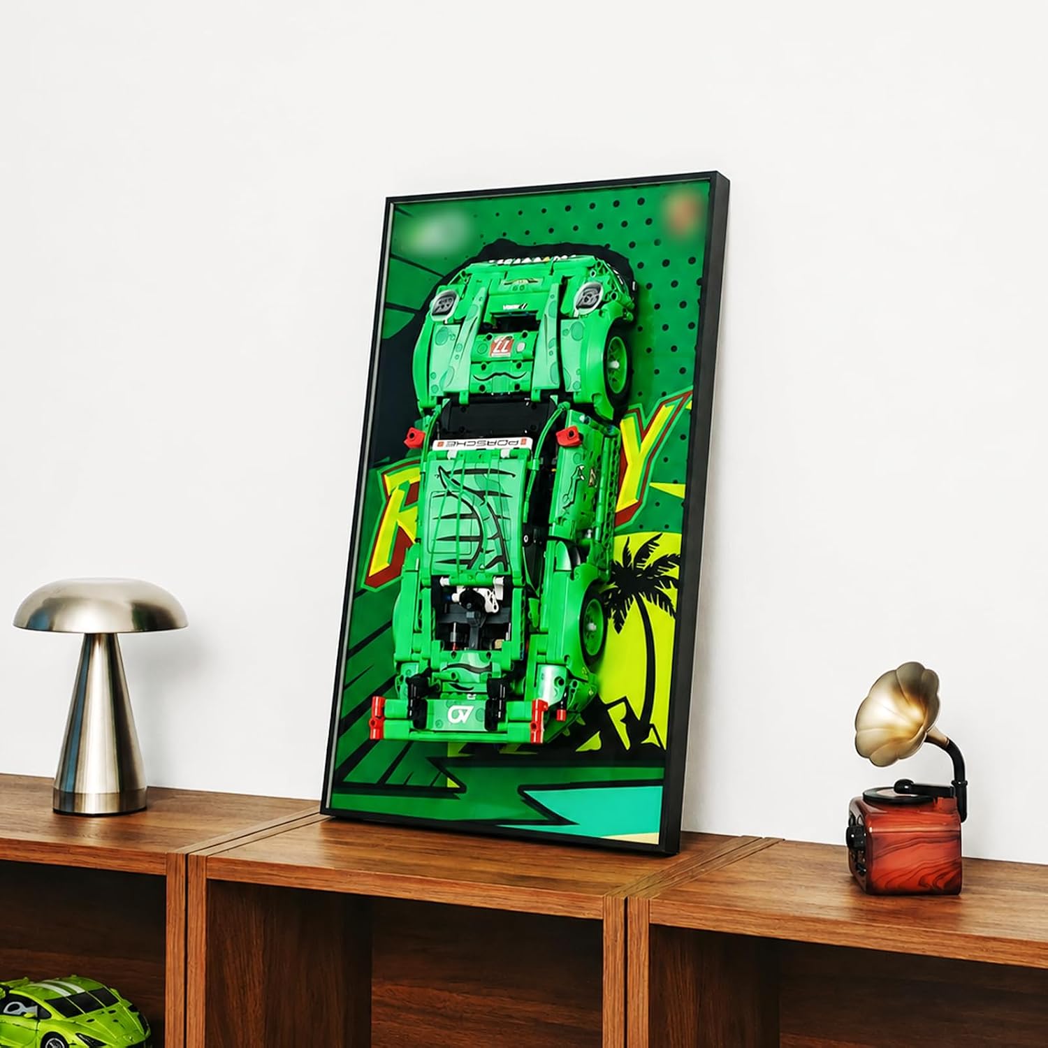 WETCEAOM Display Wallboard Compatible with Lego Technic 42224 Rexy,50*30cm