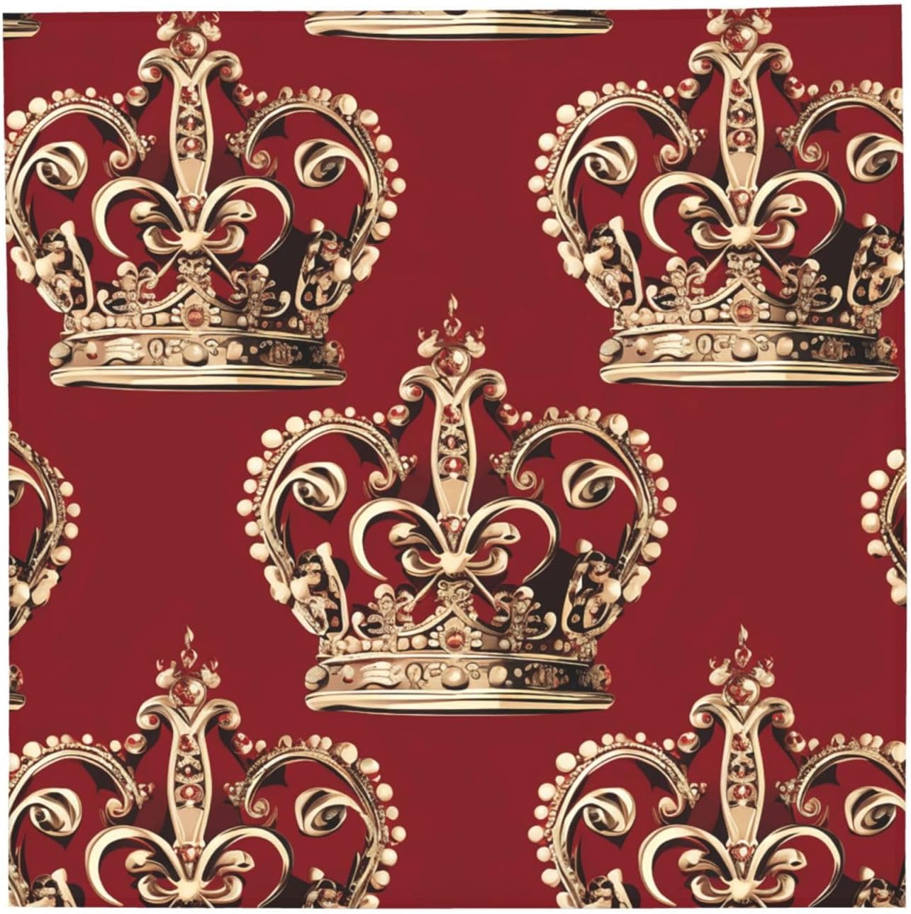Cooling Bandanas for Men Women Square Hair Scarf 22" x 22" Novelty Headband Red crown Neckerchief