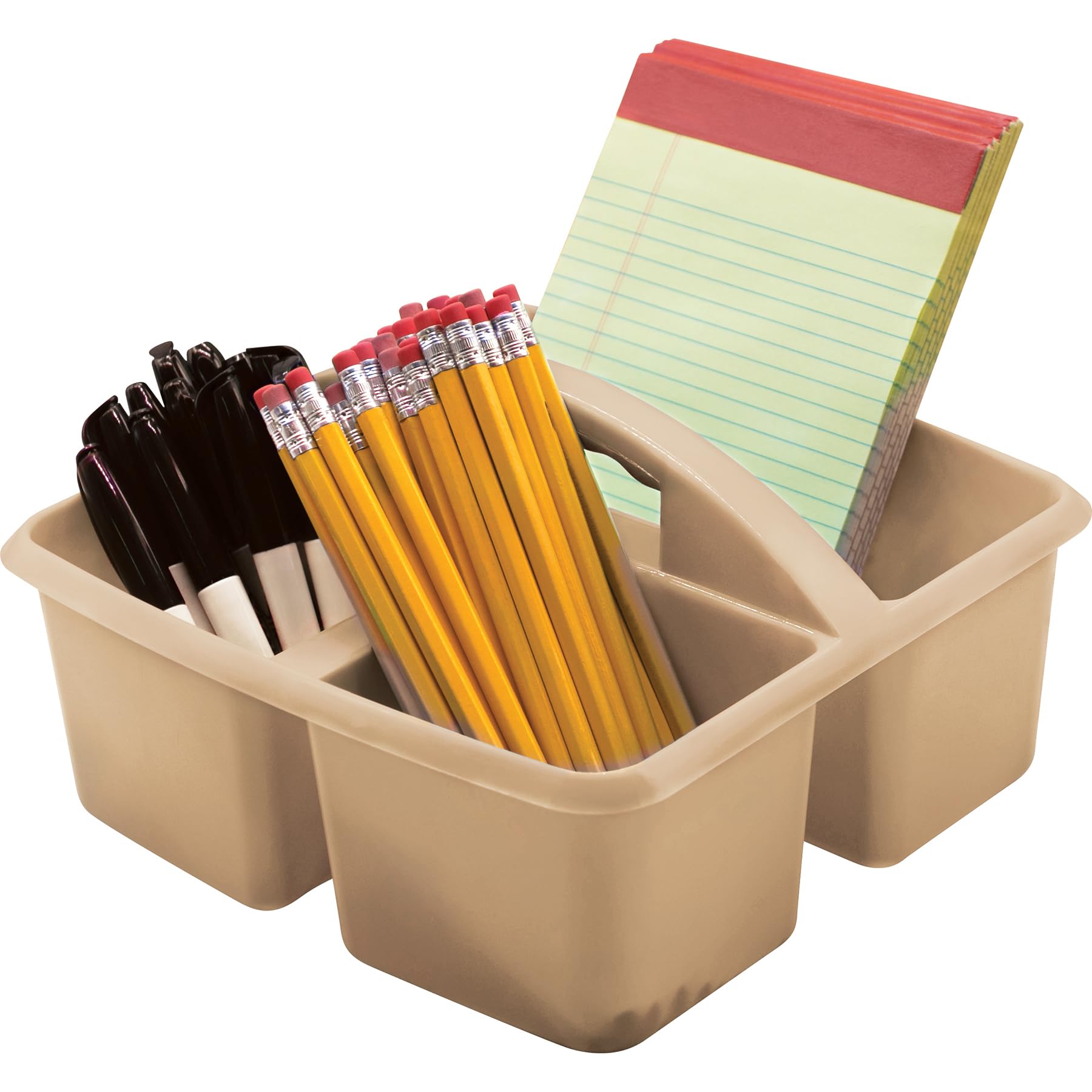 Teacher Created Resources Plastic Storage Caddy, Light Brown, 9"L x 9-1/4"W x 5-1/4"H - Image 3