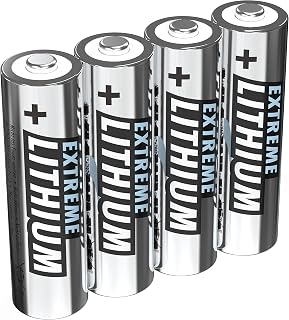 ANSMANN AA Batteries [Pack of 4] Long Lasting High Capacity Disposable AA Type 1.5V Extreme Lithium Battery For Flashlight, Alarm & Wall Clocks, Toys, Remote Controls