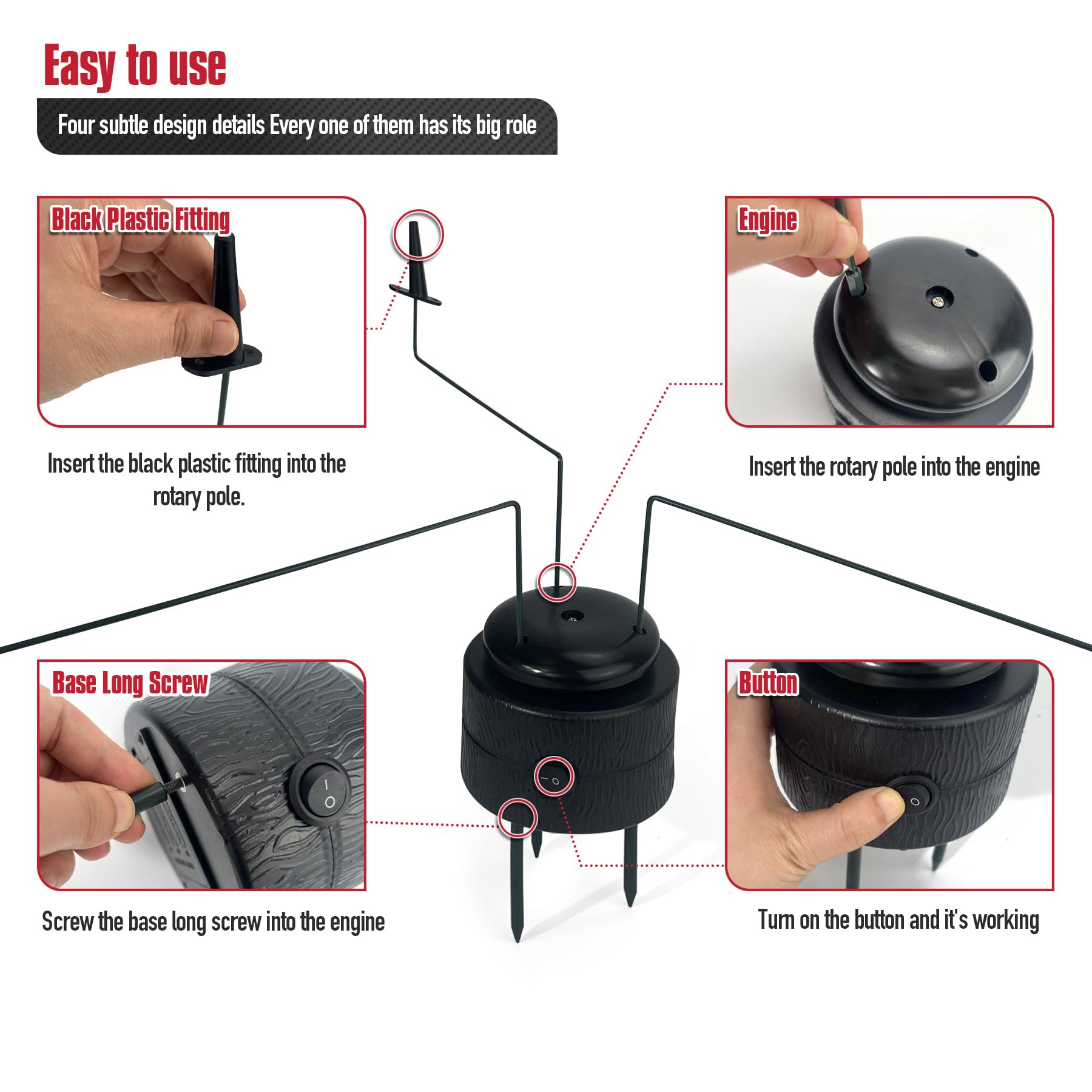 VicBre Palomas rotativas para cebo con capacidad para 3 cebos para palomas, palomas, patos y accesorios de caza al aire libre