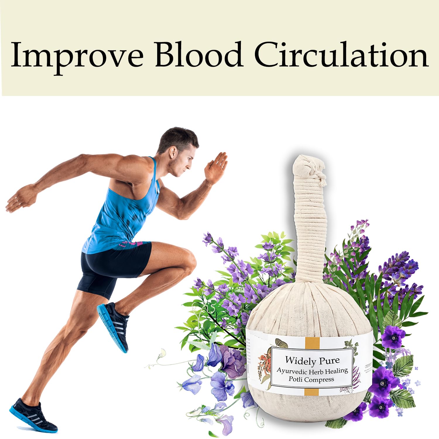 Widely pure Ayurvedic Pain Relief Potley -180G | Manual Massage Potley | Reduce pain in the knee, back, neck and leg. Reduce inflammation. Blood flow improves with pain relief