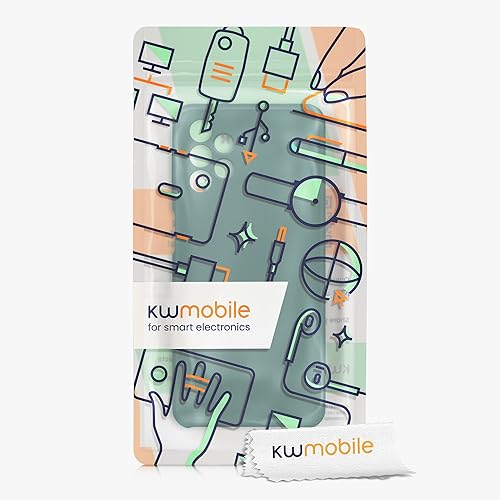 Miniatura 7 de kwmobile Funda compatible con Samsung Galaxy A32 5G - Funda de silicona TPU con acabado suave - Verde musgo
