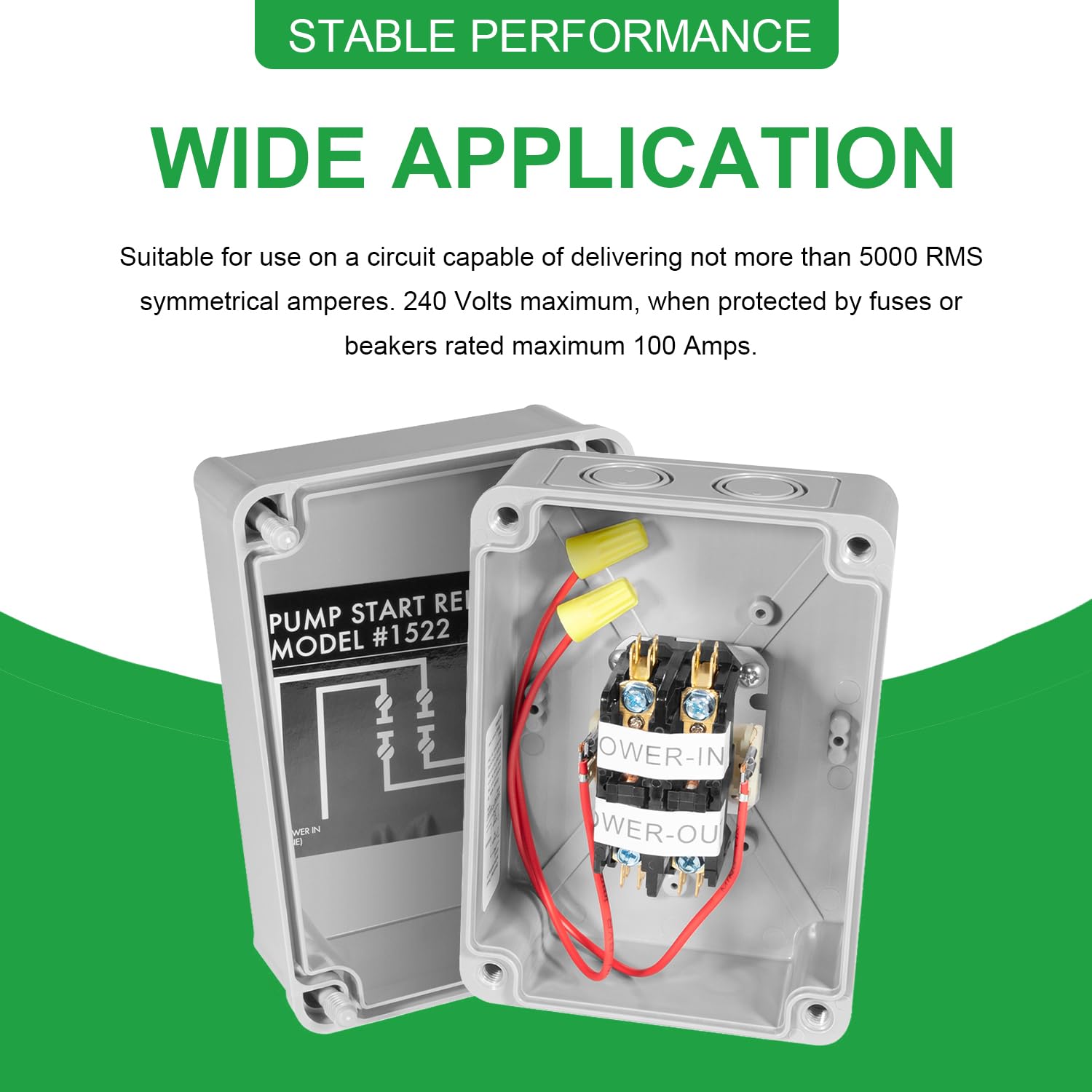 K-Rain 1522 Pump Start Relay with 3 HP at 110-volt/220-volt 24-volt Coil