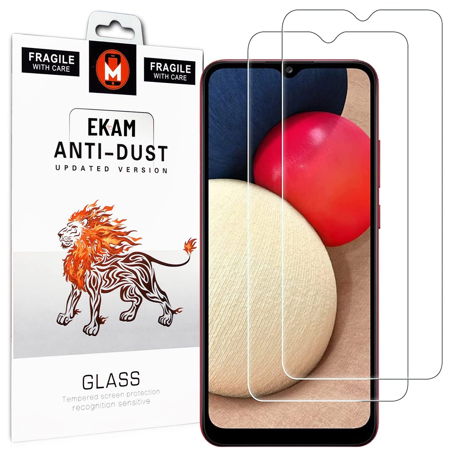 For Samsung Galaxy A20s Screen Protector, [2 PACK] Tempered Glass [9H Hardness] [Bubble Free] [Case Friendly] Screen Protector for Galaxy A20s (6.5")