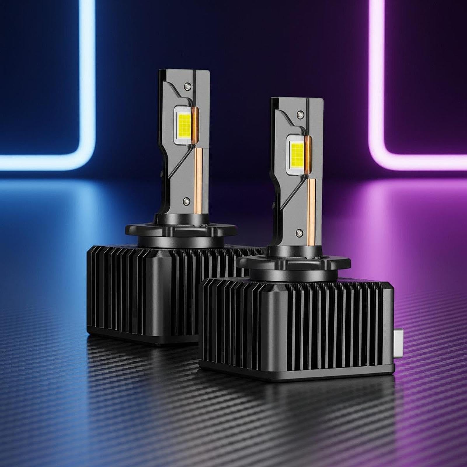 Juego de 2 Bombillas de Repuesto para Delanteros de Vehículos, con Lente LED de Bajo Consumo en Aluminio, Estilo B