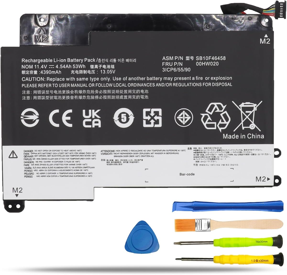 00HW020 53Wh Laptop Battery Replacement for Lenovo ThinkPad Yoga 460 20EL 20EM P40 Yoga 20GQ 20GR Yoga 14 20FY 20DM000VUS 20FY0002US S3 Yoga 14 Series Notebook SB10F46458 SB10F46459 00HW021