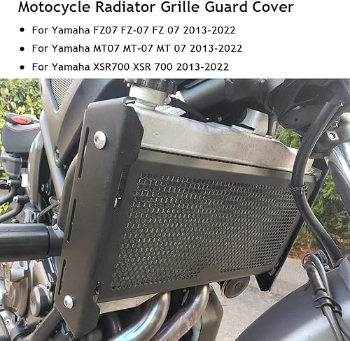 Miniatura 2 de FZ07 MT07 2013-2024 Cubierta de protección para parrilla de radiador de motocicleta para MT-07 FZ-07 XSR700 2013 2014 2015 2016 2017 2018 2019 2020
