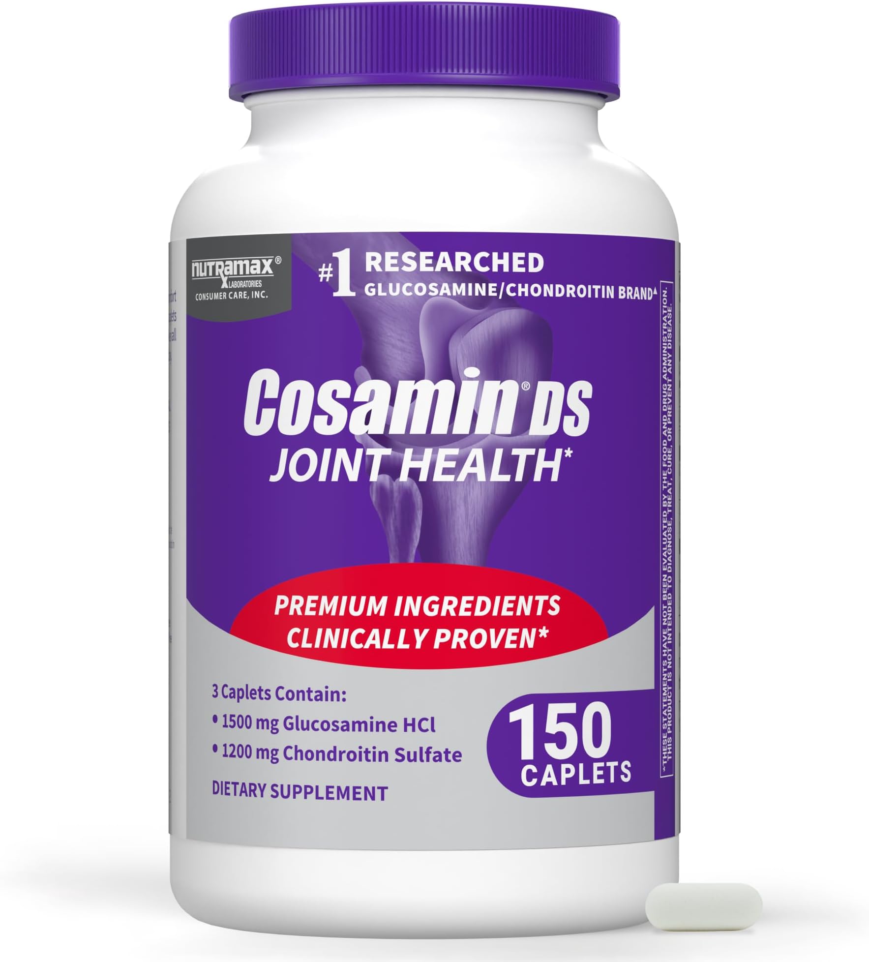 Cosamin® DS Joint Health Supplement with Glucosamine & Chondroitin for Adult Men & Women, Joint Supplement, 150 Caplets