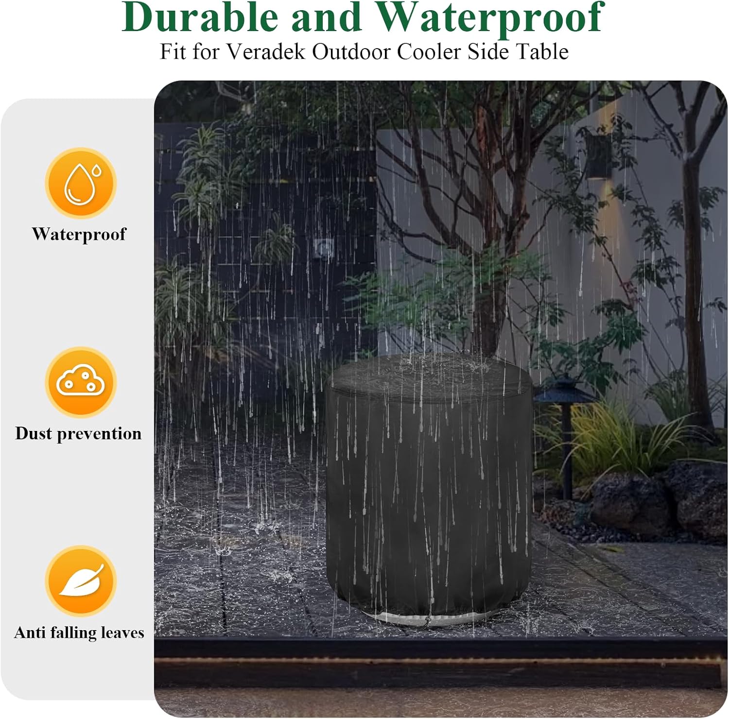 Patio Table Cover, Waterproof Square Round Cover for End Side Tables, Bistro Table, Small End Porch Table, Patio Cool Bar Table