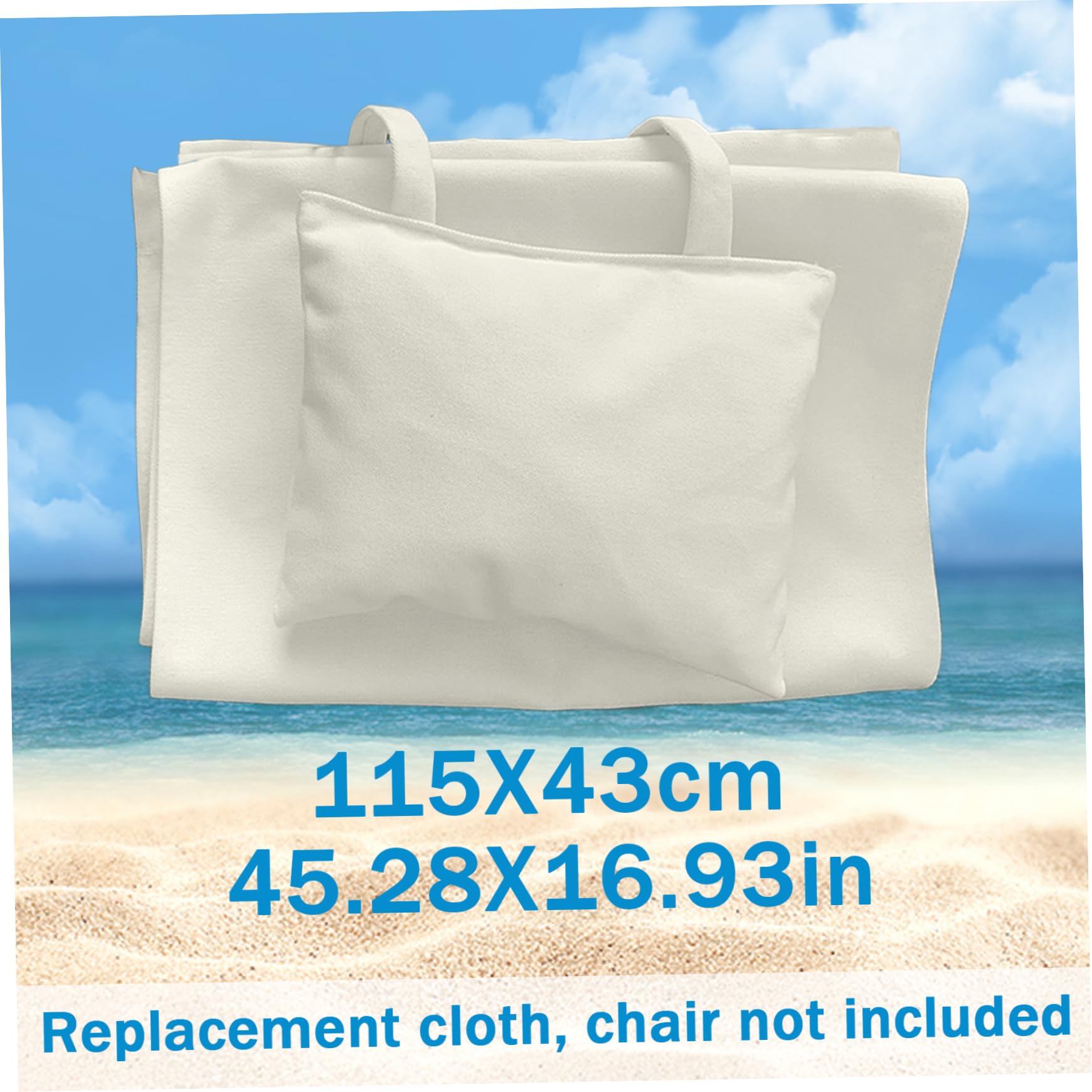 Tela de Repuesto para Silla de Patio, Tela Oxford de 45 x 17 Pulgadas, de Repuesto para Silla con Almohada para Tomar el Sol, jardín, Patio, jardín, Playa