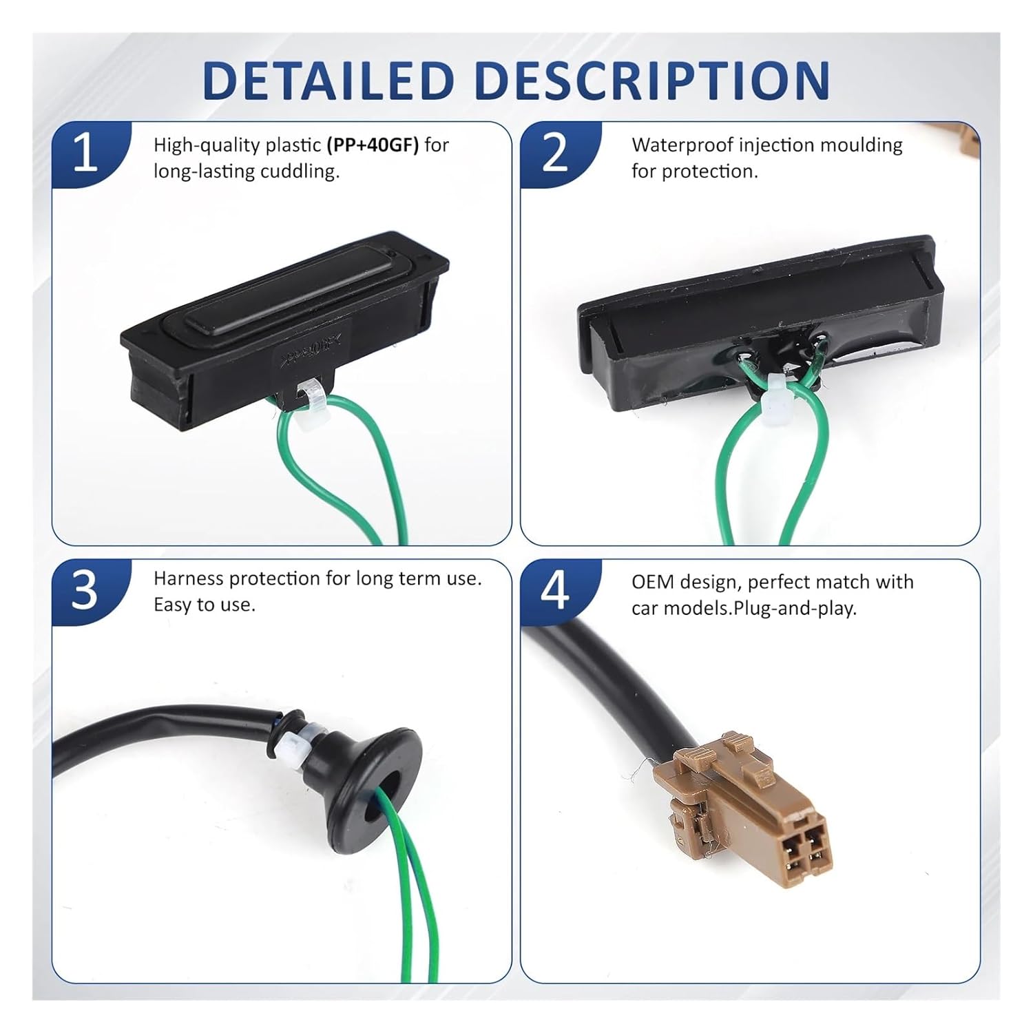 63270FJ000 63270FG001 Trunk Button Tailgate Handle Release Switch for 2012 2013 2014 2015 2016 2017 Compatible with Subaru Impreza Crosstrek