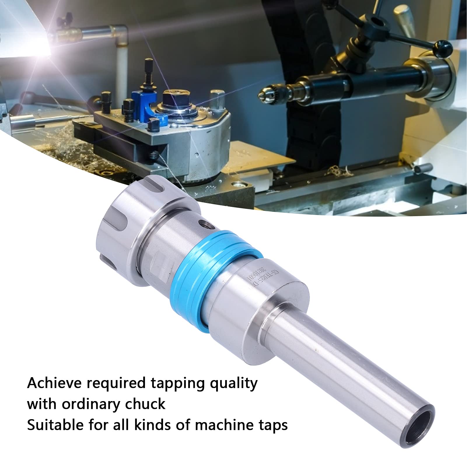 Supporto per Mandrino Portapinza Telescopico Flottante per Efficienza di Maschiatura CNC Adattatore per Mandrino ER25 per Maschi M2-M22 (GS-TER25-D20)