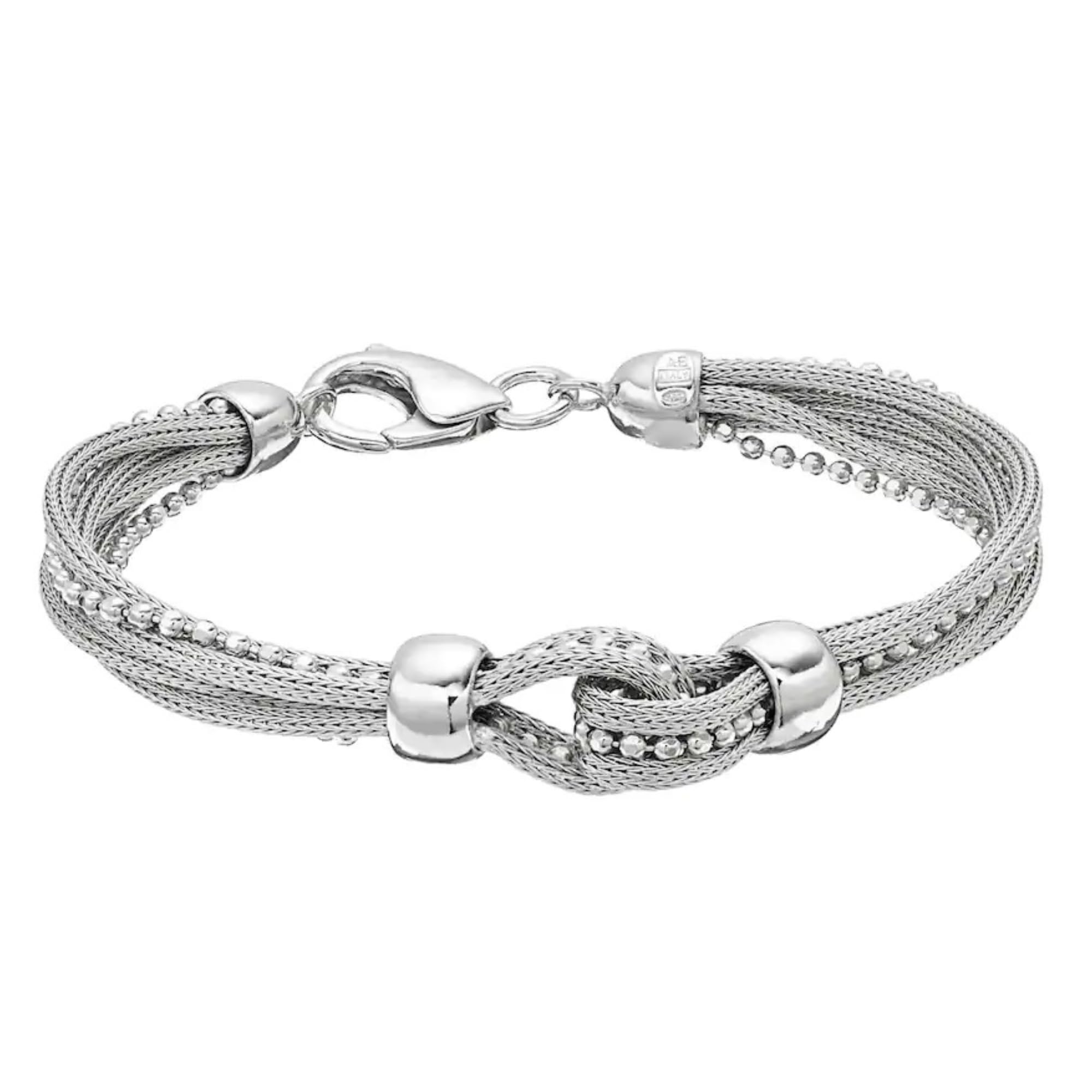 925 Sterling Silver Bracelets for Women | 7.5 Inch Pure Silver Mesh Bracelet | Hypoallergenic Anti Tarnishing Solid Silver Bracelets