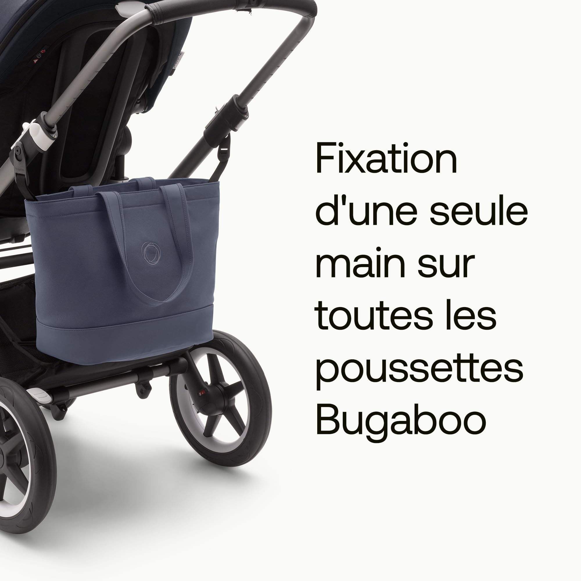 Bugaboo Sac à langer, sac à couches avec poches d'accès facile, porte-biberon isotherme, matelas à langer et 3 pochettes, en Bleu Tonnerre, Taille unique