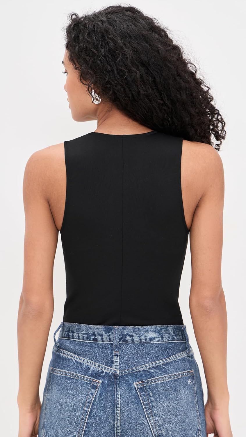 rag & bone Women's Irina U Neck Thong Bodysuit - Image 3