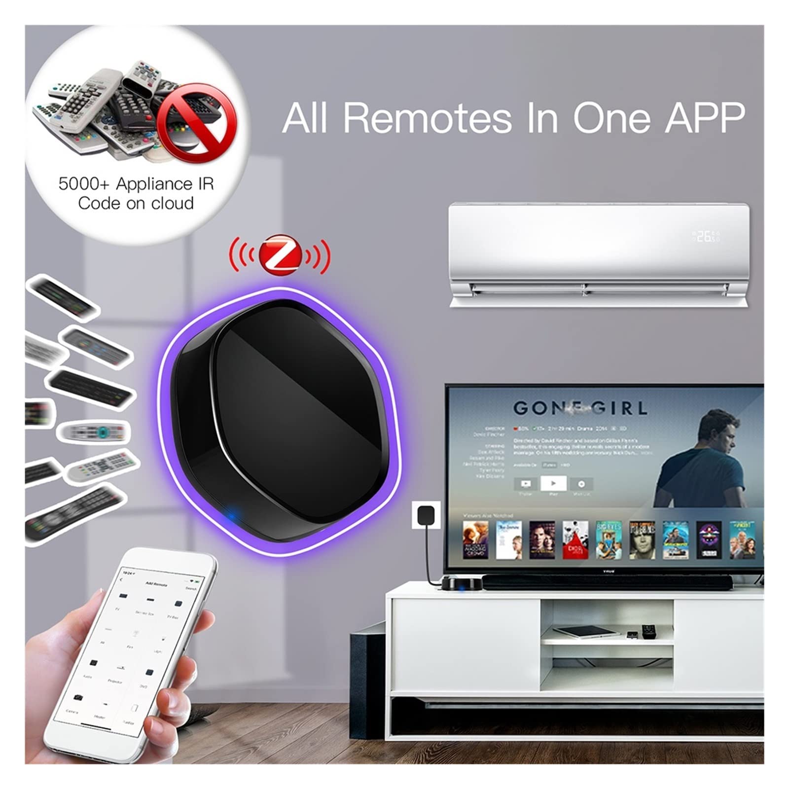 Interruptor de luz táctil, Tuya Remote Gateway 3 en 1 38K Controlador ZigBee inalámbrico multifunción a través de Alexa Home