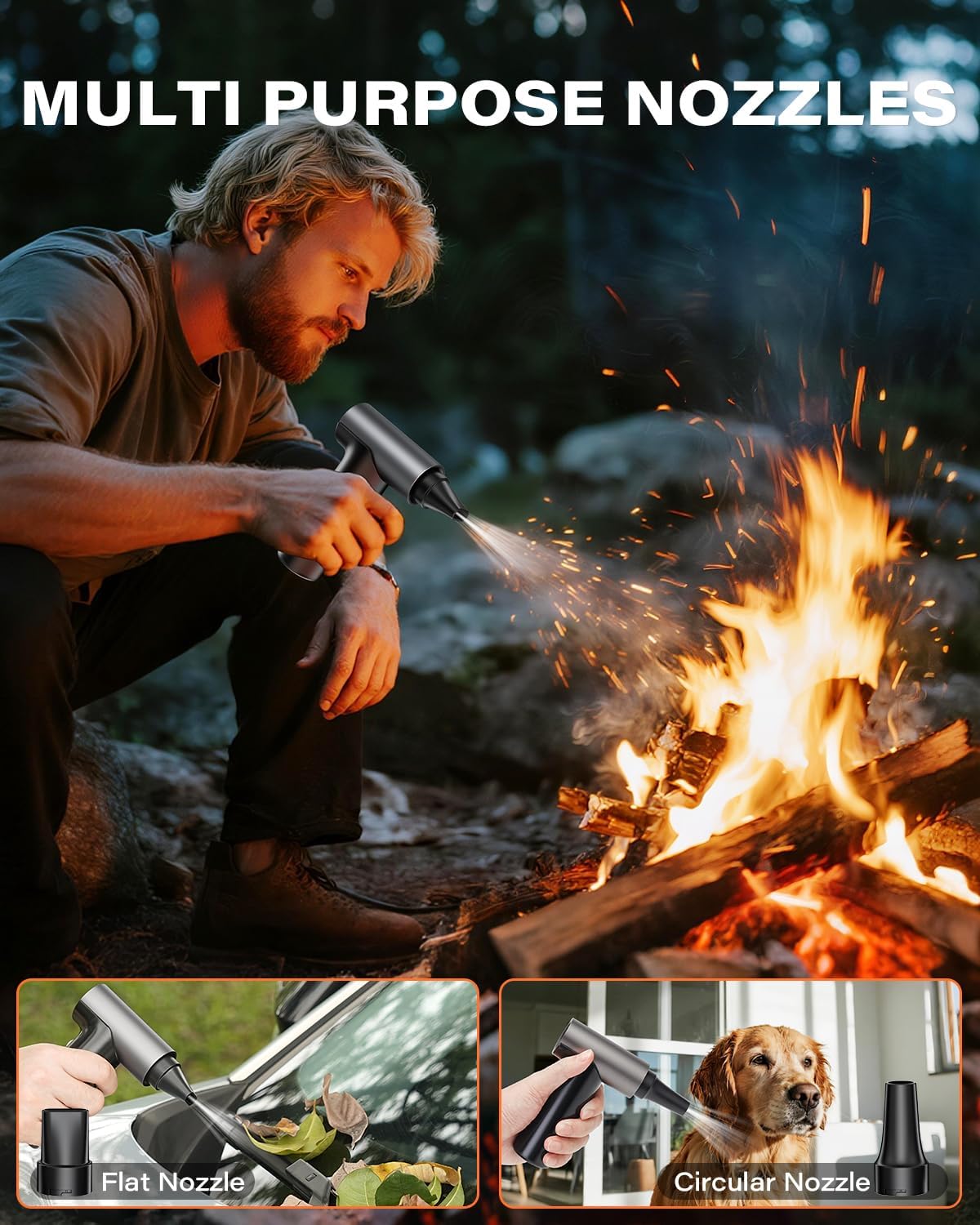 APPS2Car Electric Air Duster Upgraded 11-Speed Fast Charging Mini Compressed Air Duster with Aluminum Alloy Head for Heat Dissipation, Cordless Turbo Blower for Computer, Keyboard, Car, Home, Outdoor - Image 7