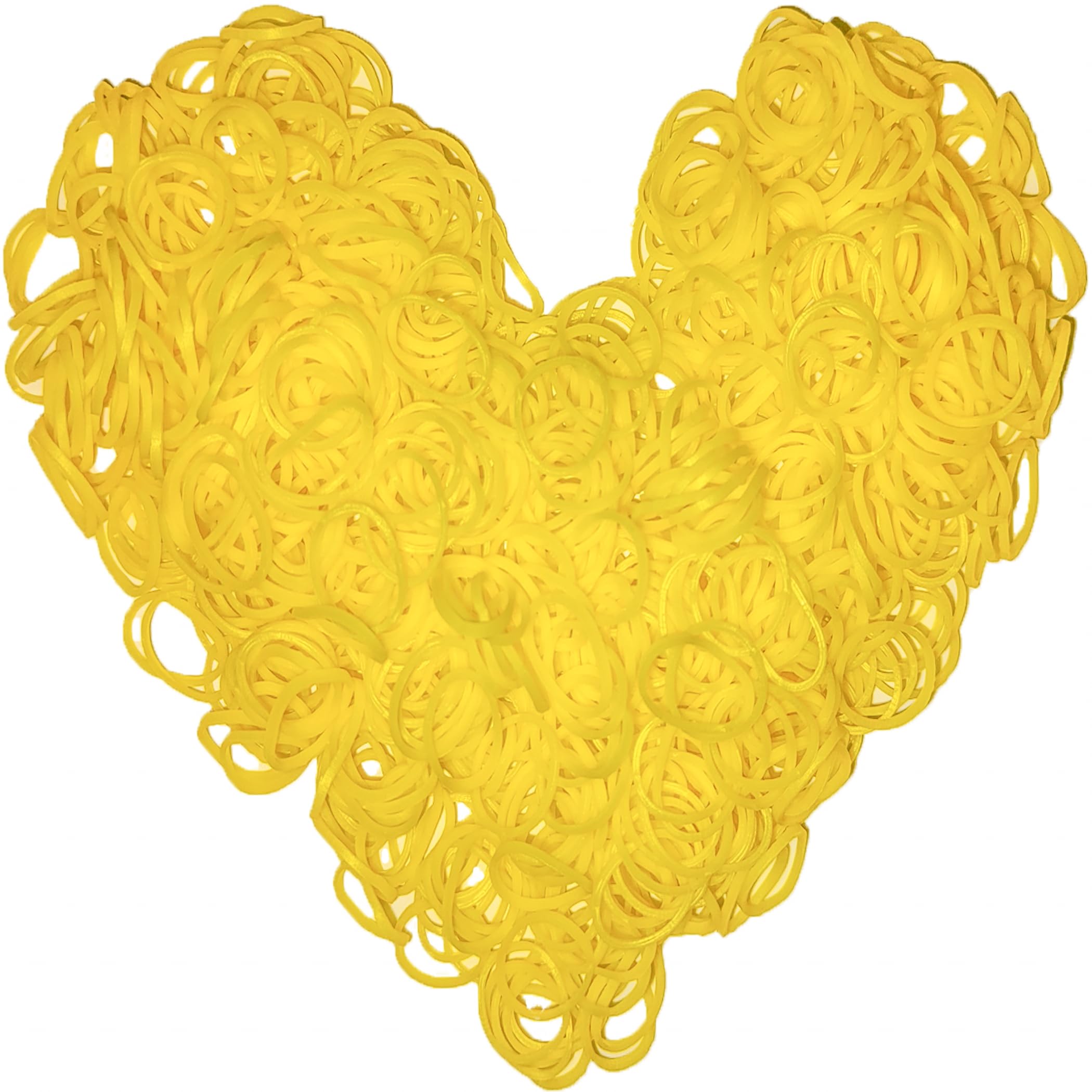 Yowamho 900 Yellow Rubber Band with 1 Small Crochet, Elastic, Not Easy to Break.