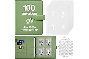 Reusable Cash Envelopes Binder to Track Money Saving
